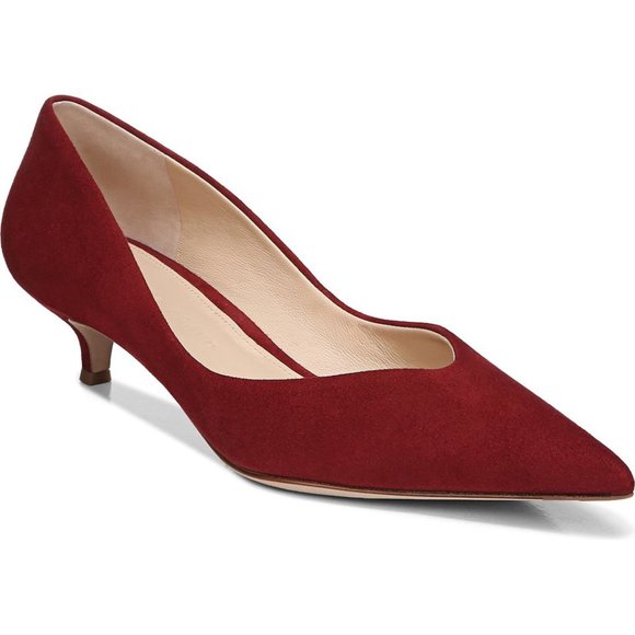 Veronica Beard Shoes - New With Tags Veronica Beard Fontaine Scarlet Red Suede Kitten Heel Pumps Shoes